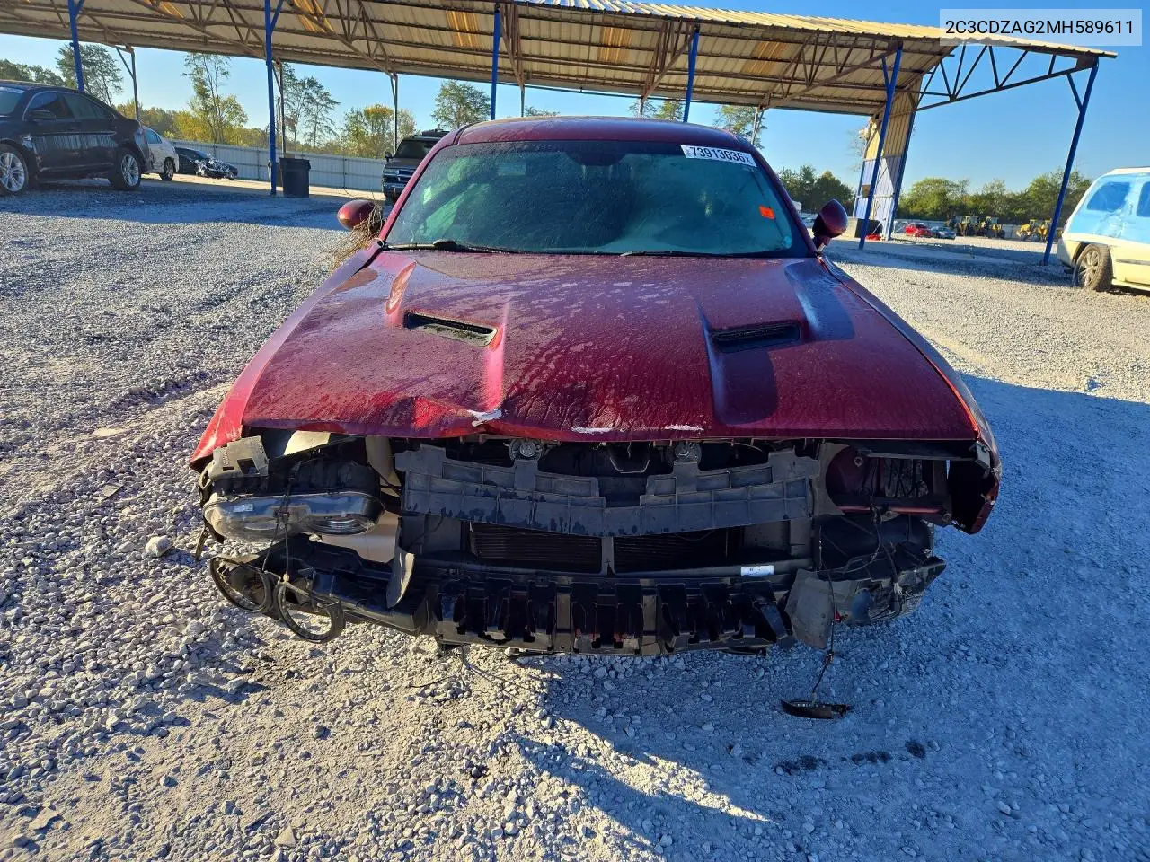 2021 DODGE CHALLENGER VIN 2C3CDZAG2MH589611 — фото 5
