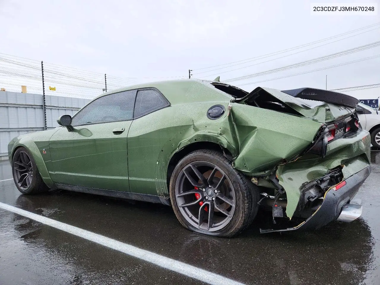 2021 DODGE CHALLENGER VIN 2C3CDZFJ3MH670248 — фото 2