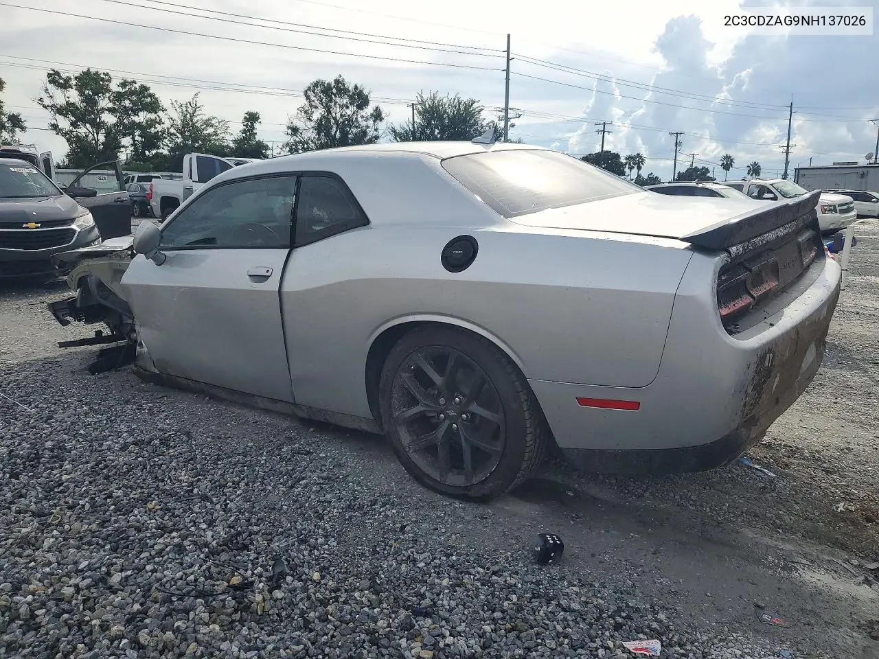 2022 DODGE CHALLENGER VIN 2C3CDZAG9NH137026 — фото 2