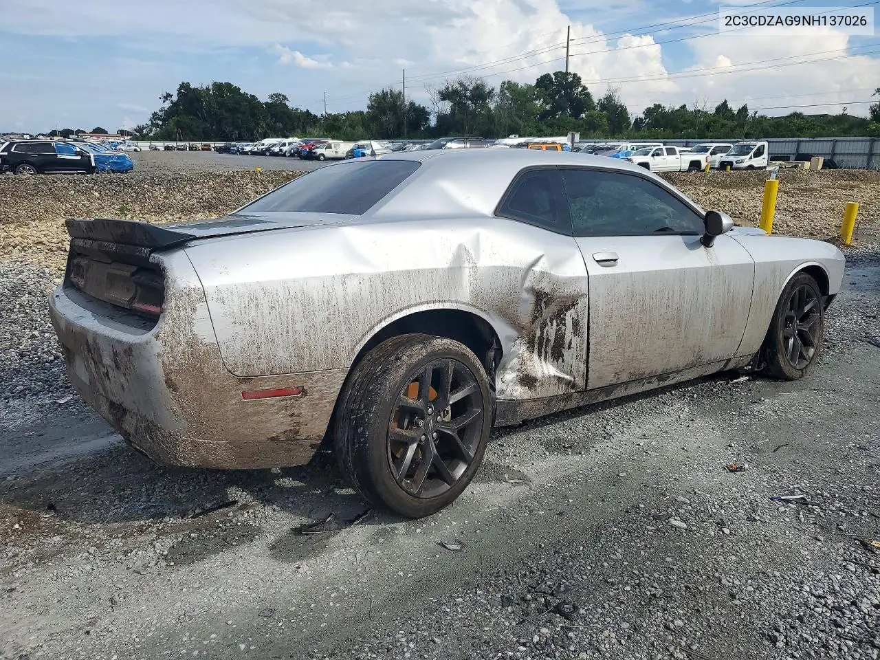 2022 DODGE CHALLENGER VIN 2C3CDZAG9NH137026 — фото 3