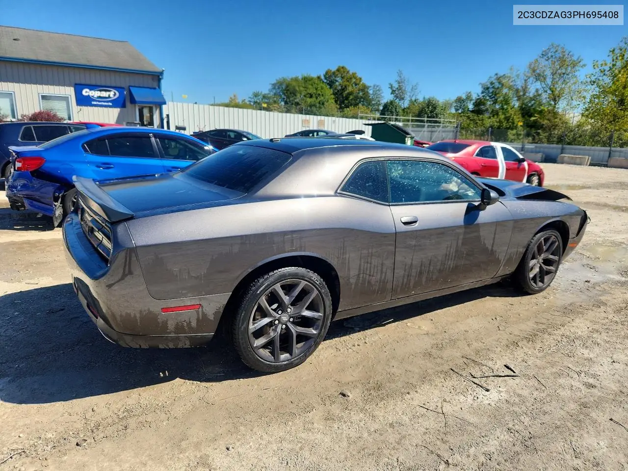 2023 DODGE CHALLENGER VIN 2C3CDZAG3PH695408 — фото 3