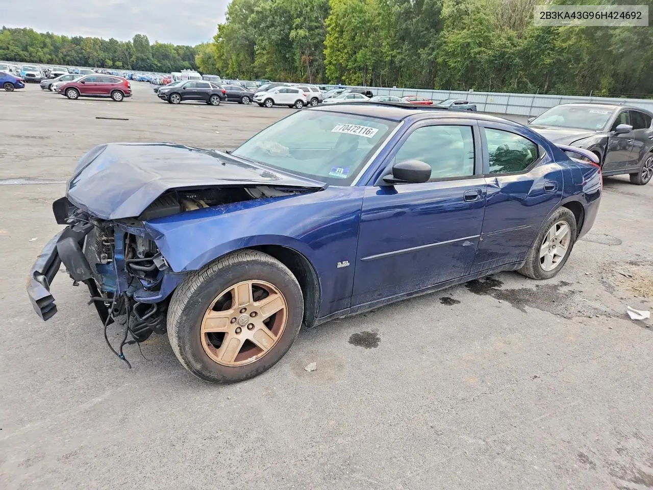 DODGE CHARGER 2006, VIN 2B3KA43G96H424692