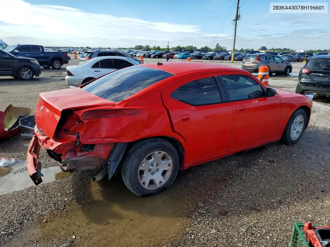 2008 DODGE CHARGER VIN 2B3KA43G78H196601 — фото 3