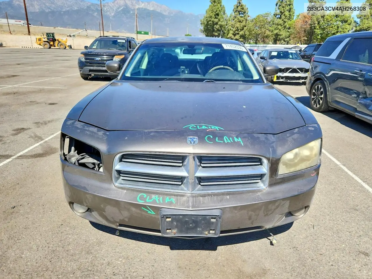 2010 DODGE CHARGER VIN 2B3CA3CV4AH268308 — фото 5