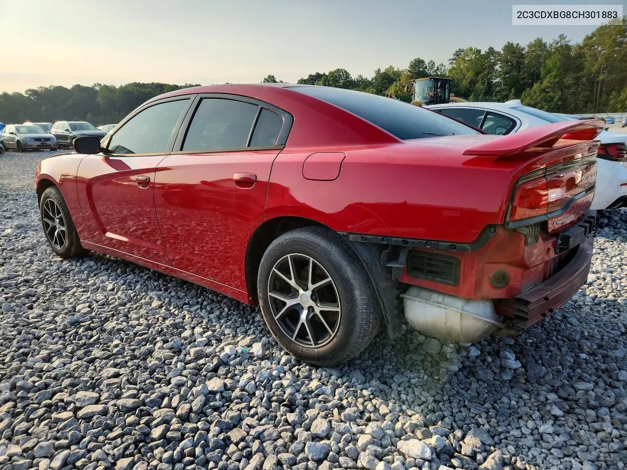 2012 DODGE CHARGER VIN 2C3CDXBG8CH301883 — фото 2