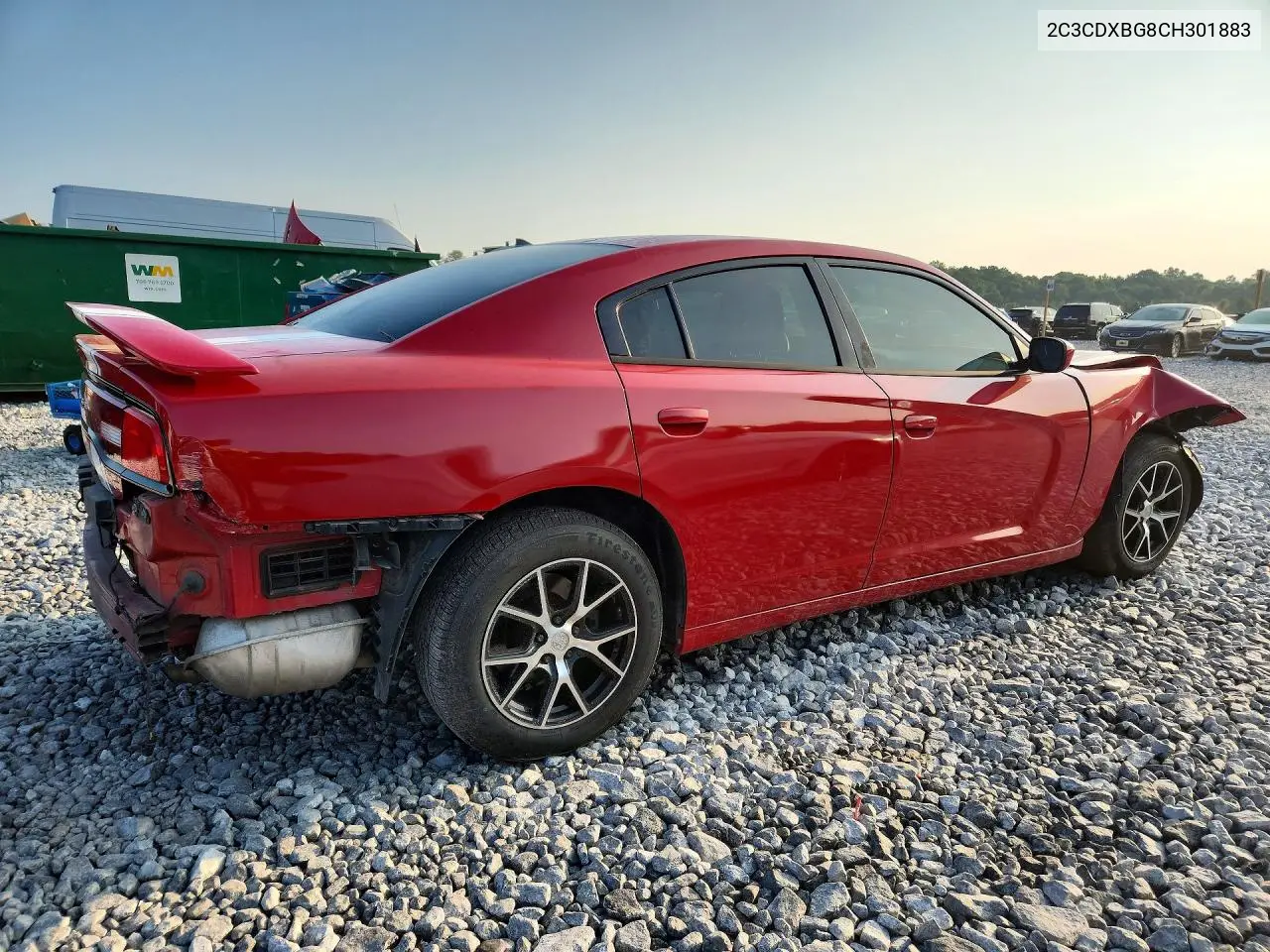 2012 DODGE CHARGER VIN 2C3CDXBG8CH301883 — фото 3