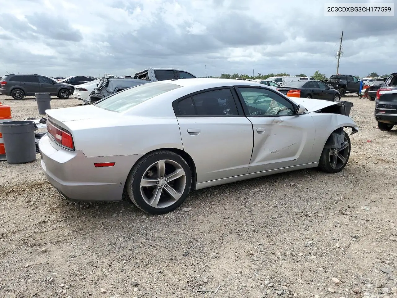 2012 DODGE CHARGER VIN 2C3CDXBG3CH177599 — фото 3