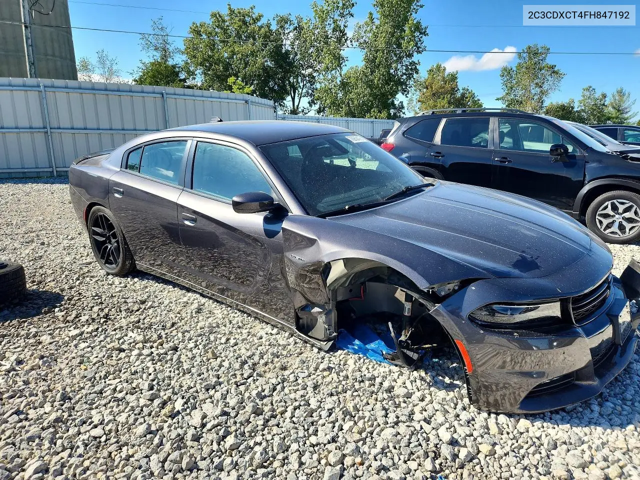 2015 DODGE CHARGER VIN 2C3CDXCT4FH847192 — фото 4