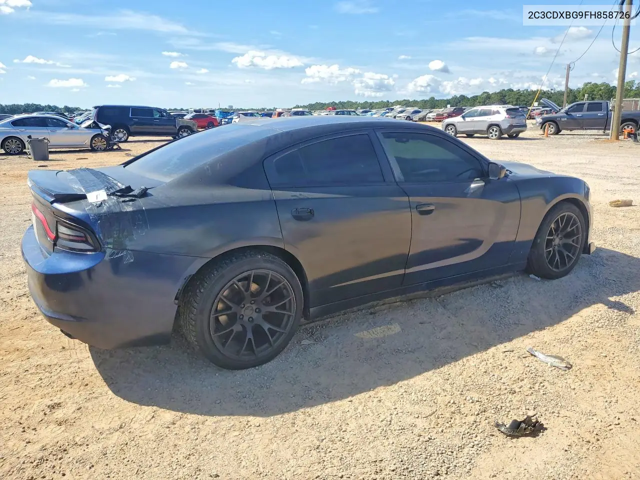 2015 DODGE CHARGER VIN 2C3CDXBG9FH858726 — фото 3