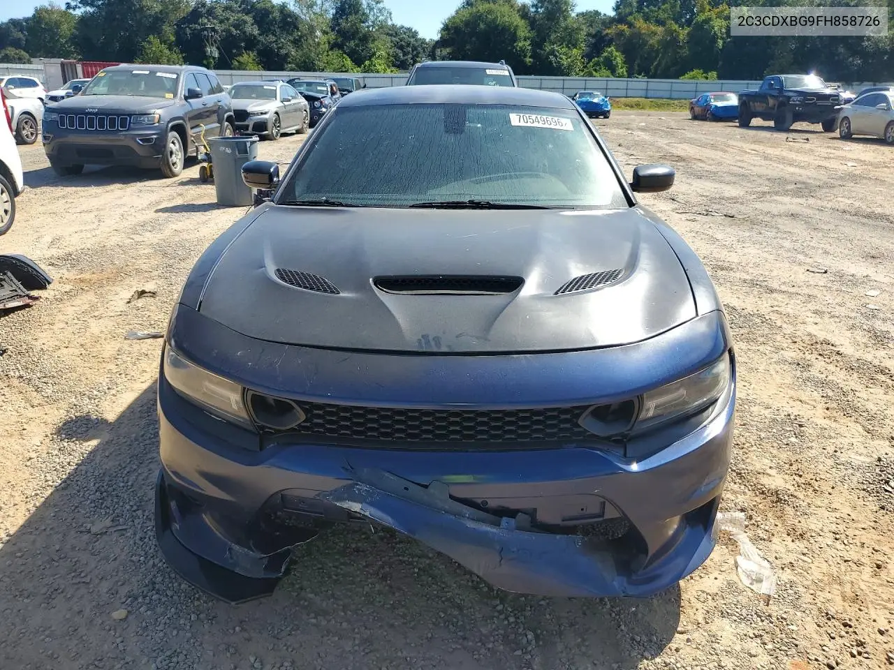2015 DODGE CHARGER VIN 2C3CDXBG9FH858726 — фото 5