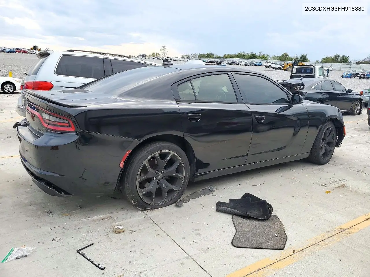 2015 DODGE CHARGER VIN 2C3CDXHG3FH918880 — фото 3