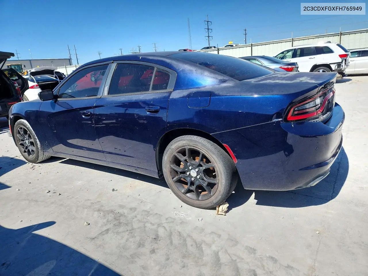 2015 DODGE CHARGER VIN 2C3CDXFGXFH765949 — фото 2