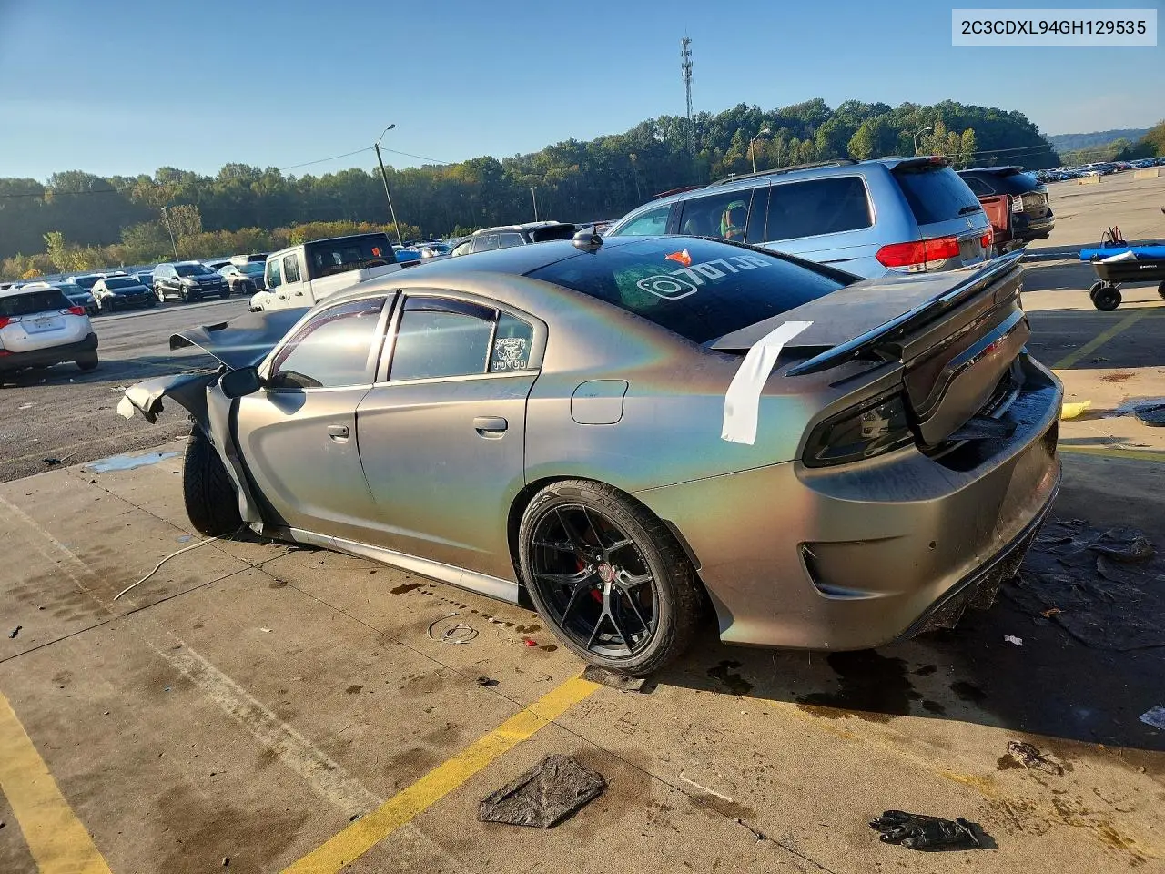2016 DODGE CHARGER VIN 2C3CDXL94GH129535 — фото 2