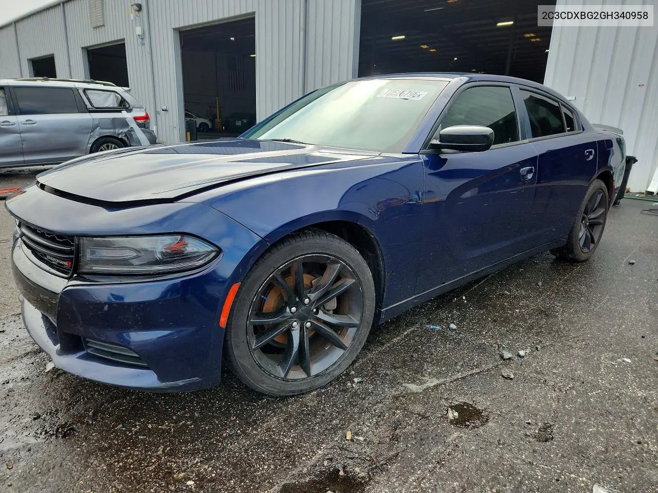 DODGE CHARGER 2016, VIN 2C3CDXBG2GH340958