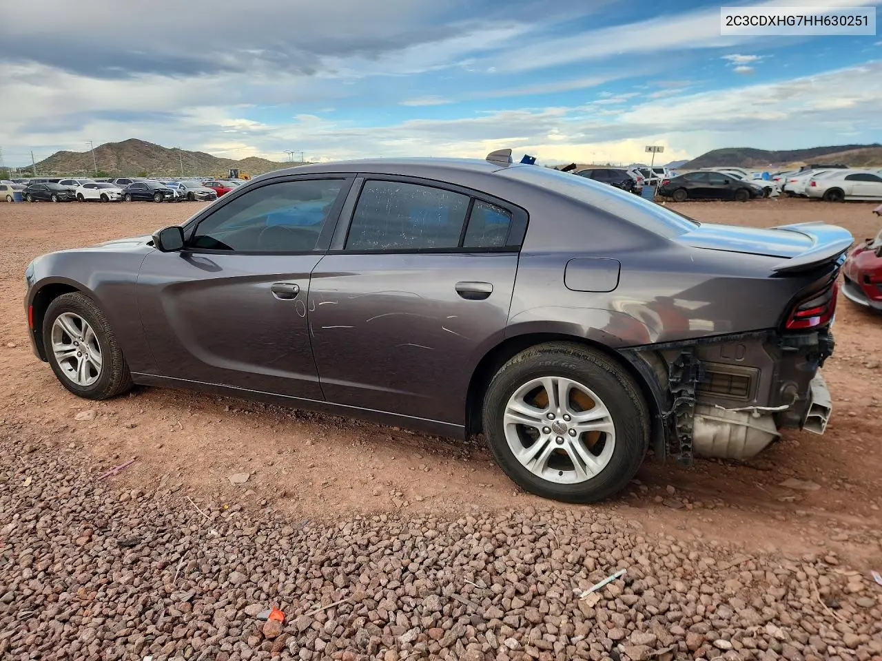 2017 DODGE CHARGER VIN 2C3CDXHG7HH630251 — фото 2
