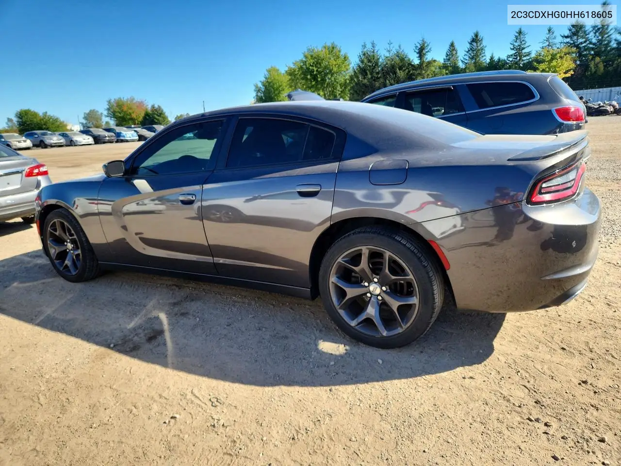 2017 DODGE CHARGER VIN 2C3CDXHG0HH618605 — фото 2