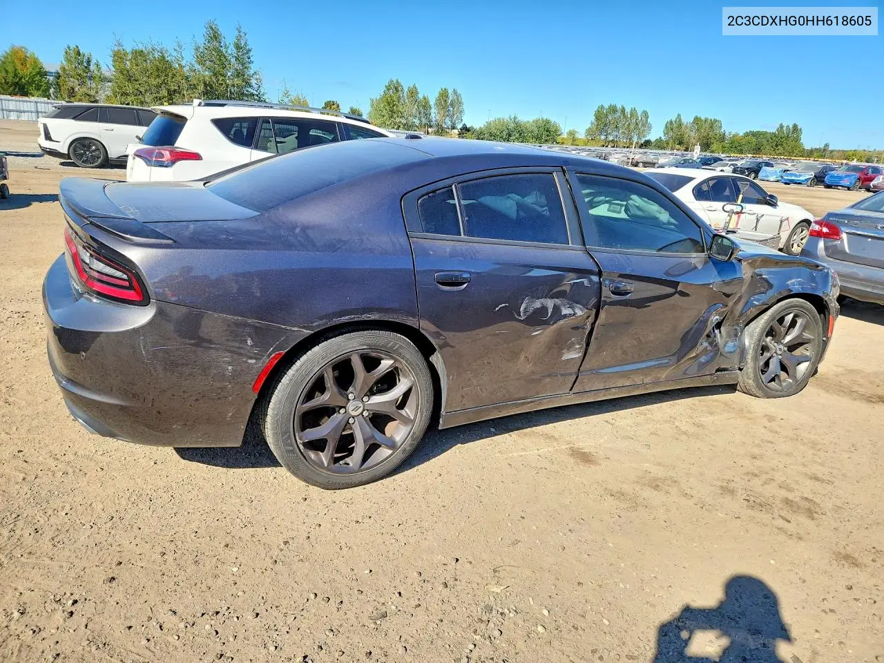 2017 DODGE CHARGER VIN 2C3CDXHG0HH618605 — фото 3