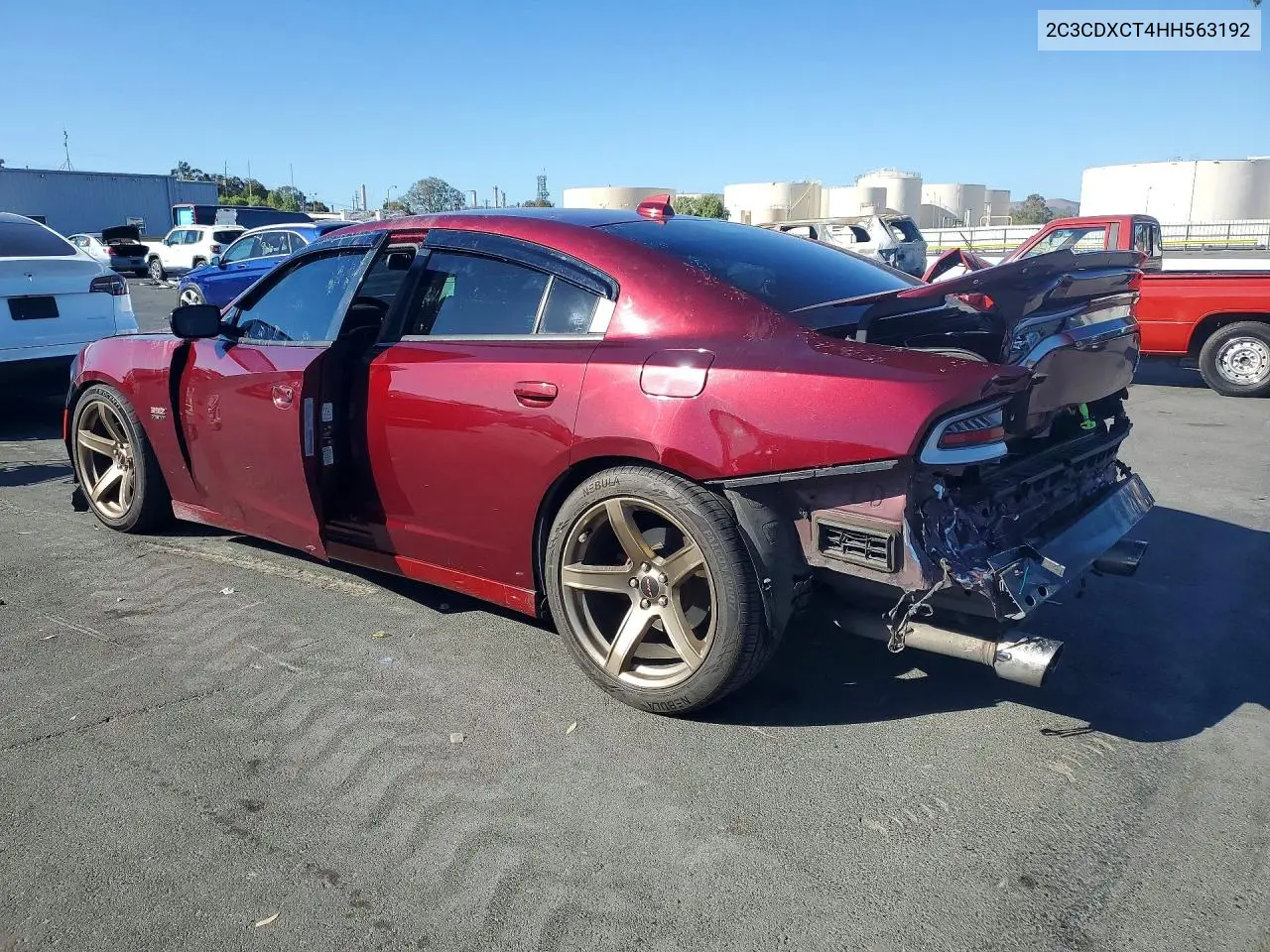 2017 DODGE CHARGER VIN 2C3CDXCT4HH563192 — фото 2