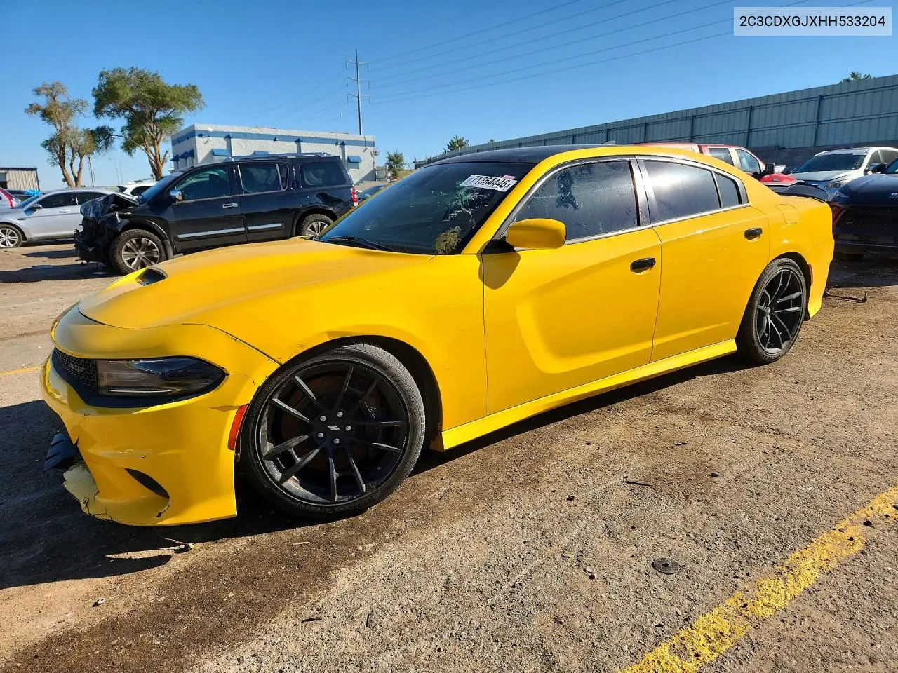 DODGE CHARGER 2017, VIN 2C3CDXGJXHH533204