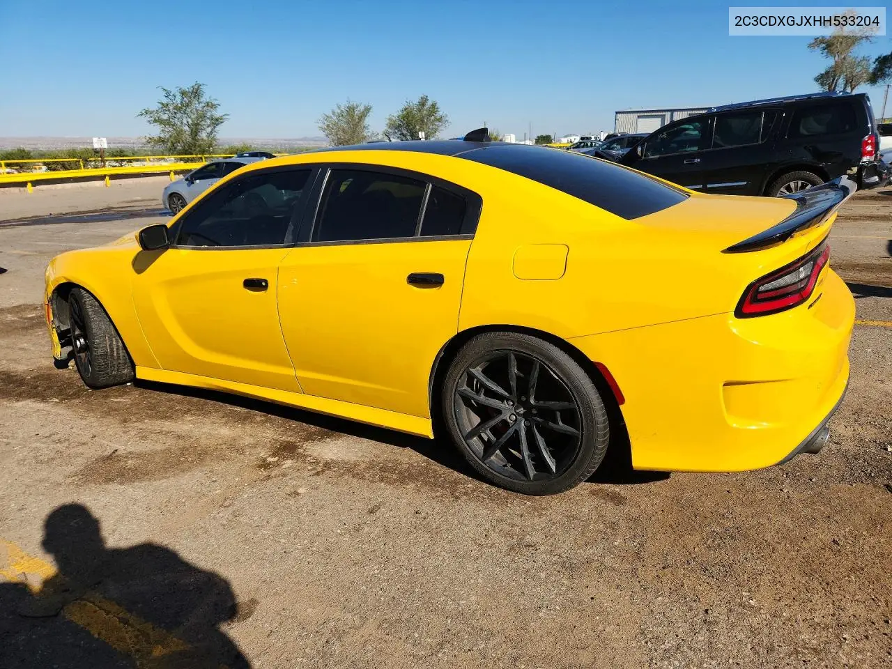 2017 DODGE CHARGER VIN 2C3CDXGJXHH533204 — фото 2