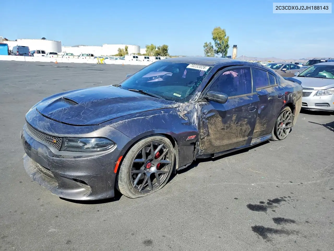 DODGE CHARGER 2018, VIN 2C3CDXGJ2JH188143