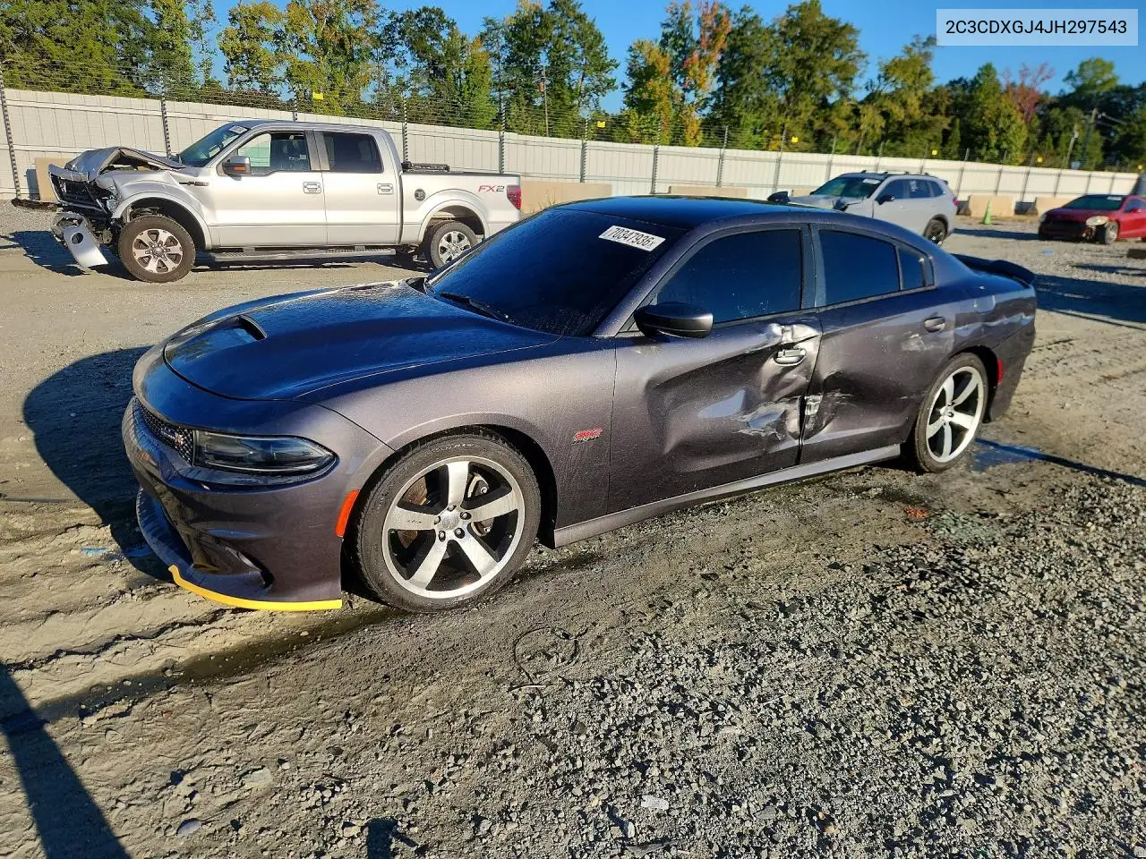 DODGE CHARGER 2018, VIN 2C3CDXGJ4JH297543