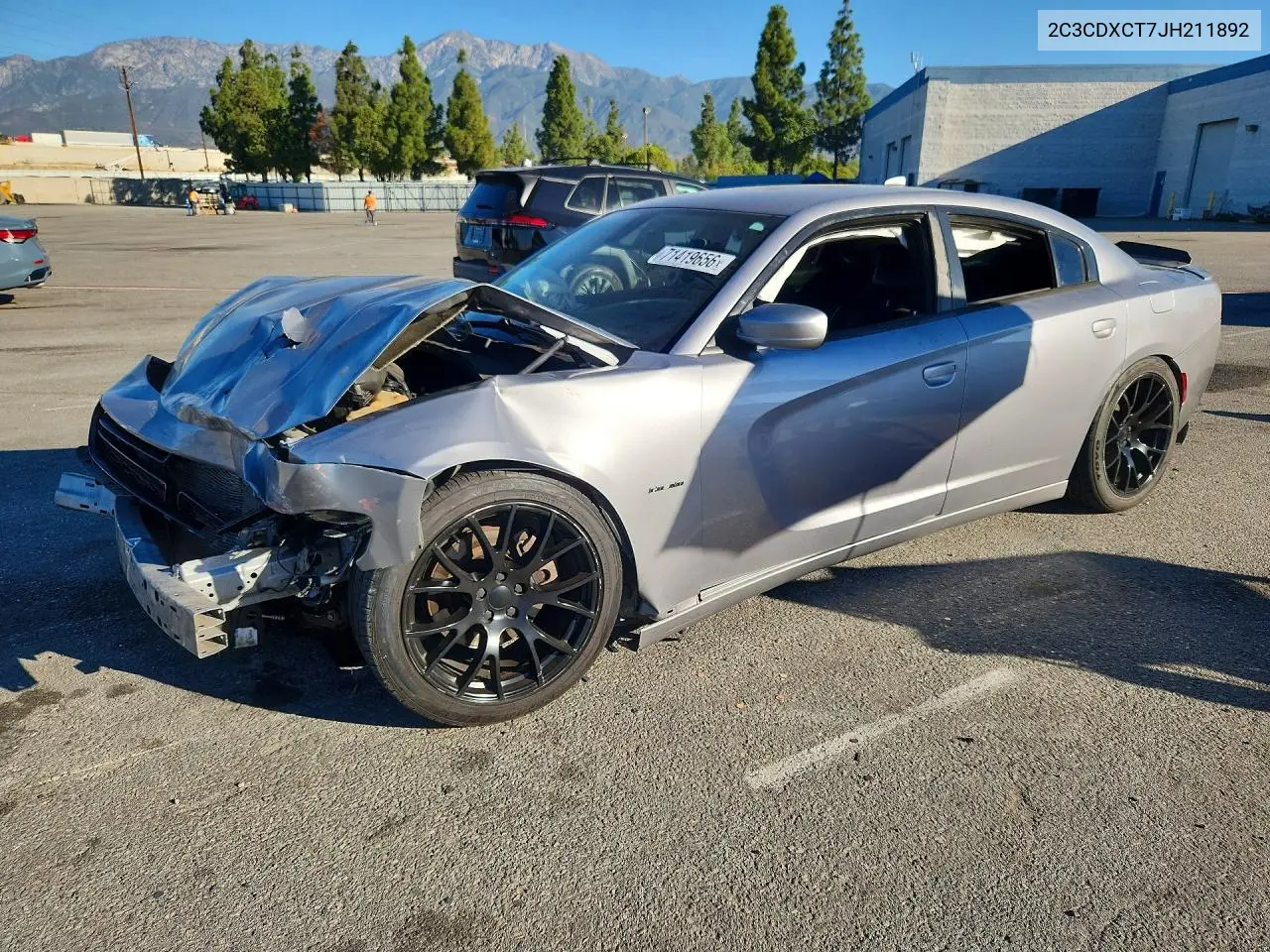DODGE CHARGER 2018, VIN 2C3CDXCT7JH211892