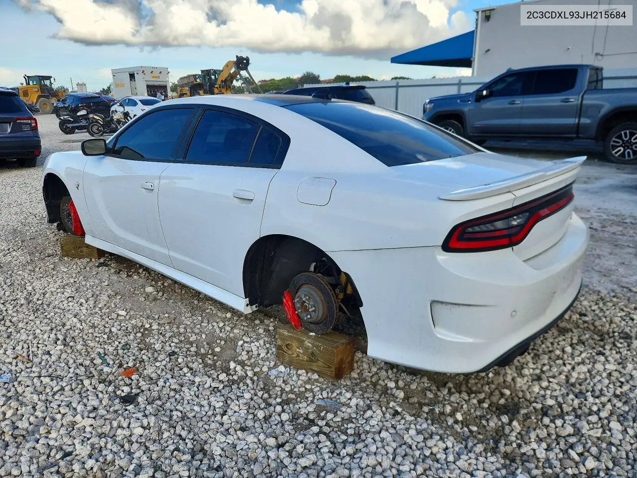2018 DODGE CHARGER VIN 2C3CDXL93JH215684 — фото 2