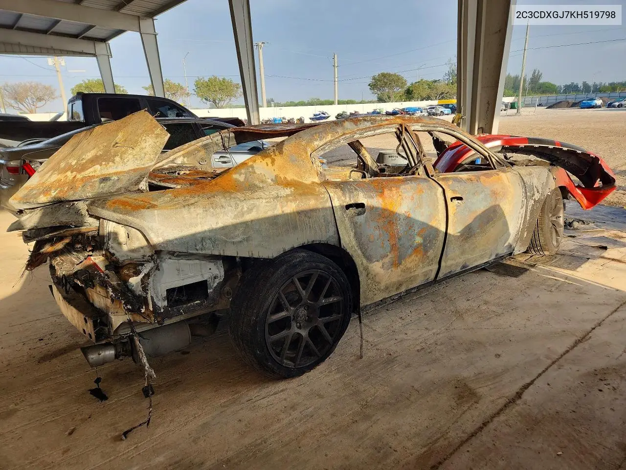 2019 DODGE CHARGER VIN 2C3CDXGJ7KH519798 — фото 3