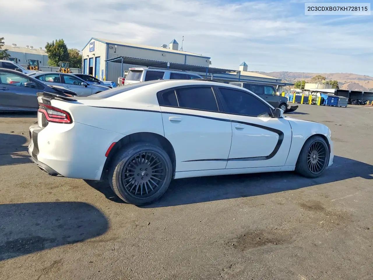 2019 DODGE CHARGER VIN 2C3CDXBG7KH728115 — фото 3