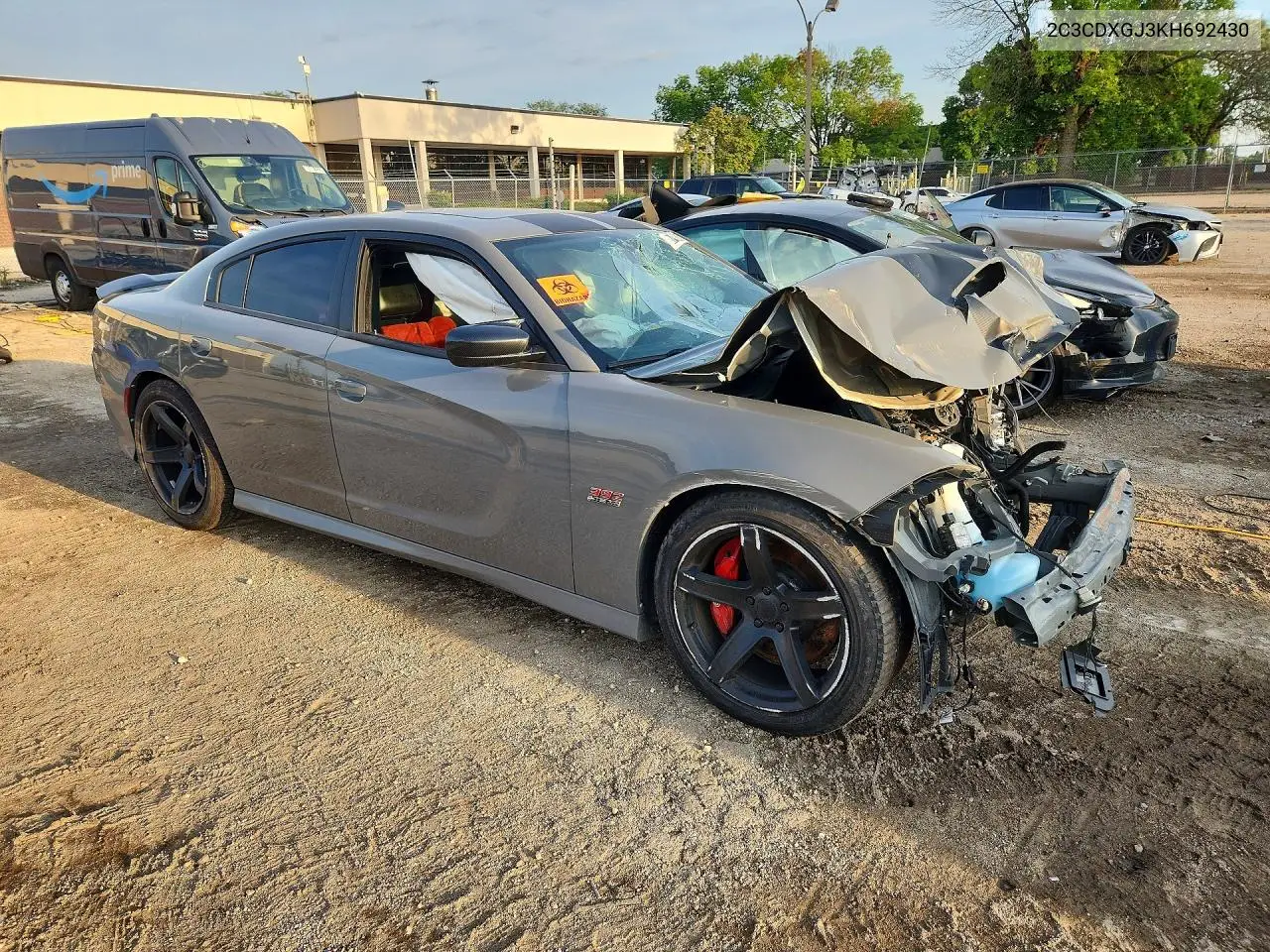 2019 DODGE CHARGER VIN 2C3CDXGJ3KH692430 — фото 4