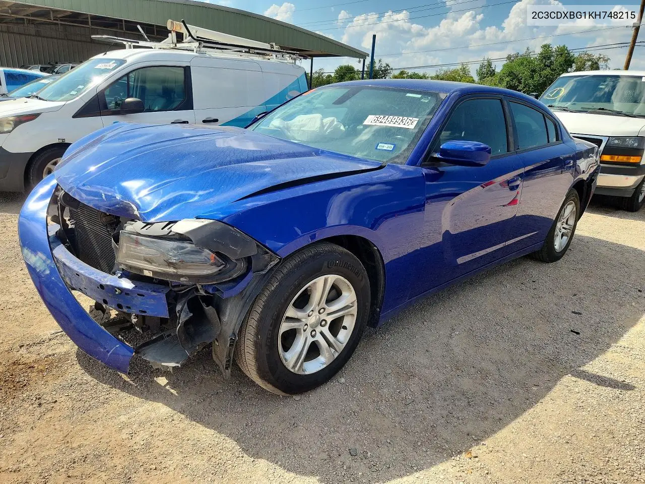 DODGE CHARGER 2019, VIN 2C3CDXBG1KH748215