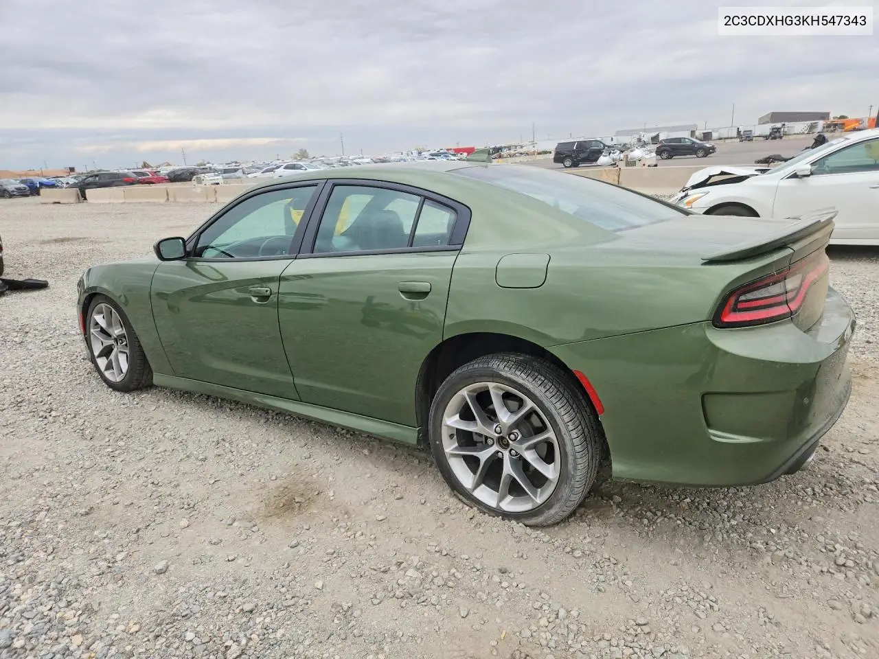 2019 DODGE CHARGER VIN 2C3CDXHG3KH547343 — фото 2