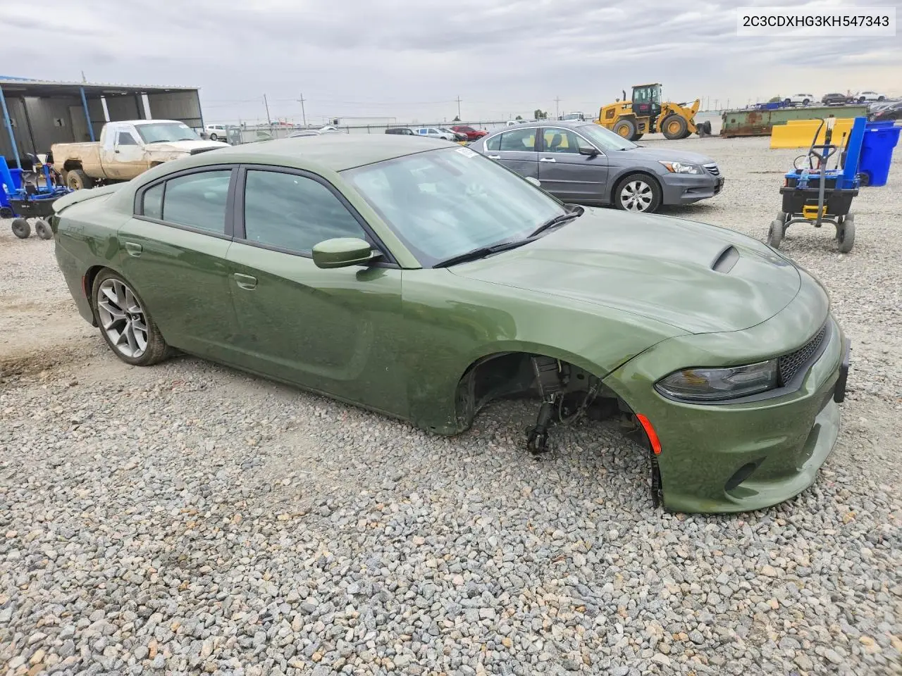 2019 DODGE CHARGER VIN 2C3CDXHG3KH547343 — фото 4
