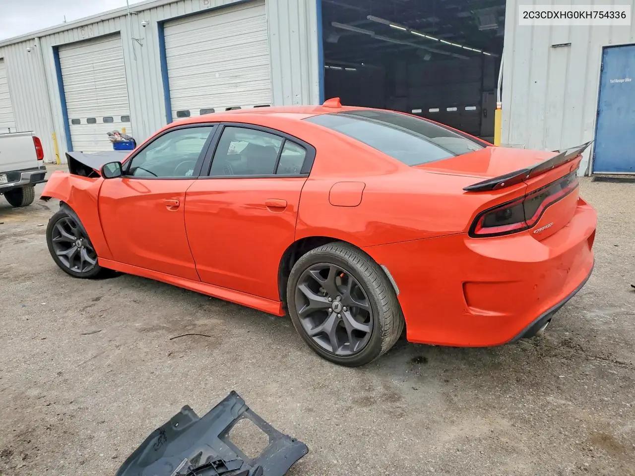 2019 DODGE CHARGER VIN 2C3CDXHG0KH754336 — фото 2