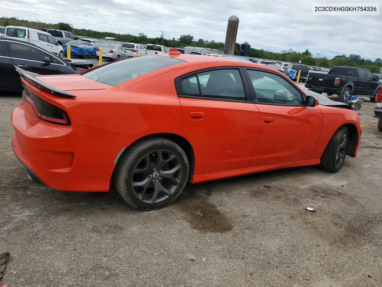 2019 DODGE CHARGER VIN 2C3CDXHG0KH754336 — фото 3