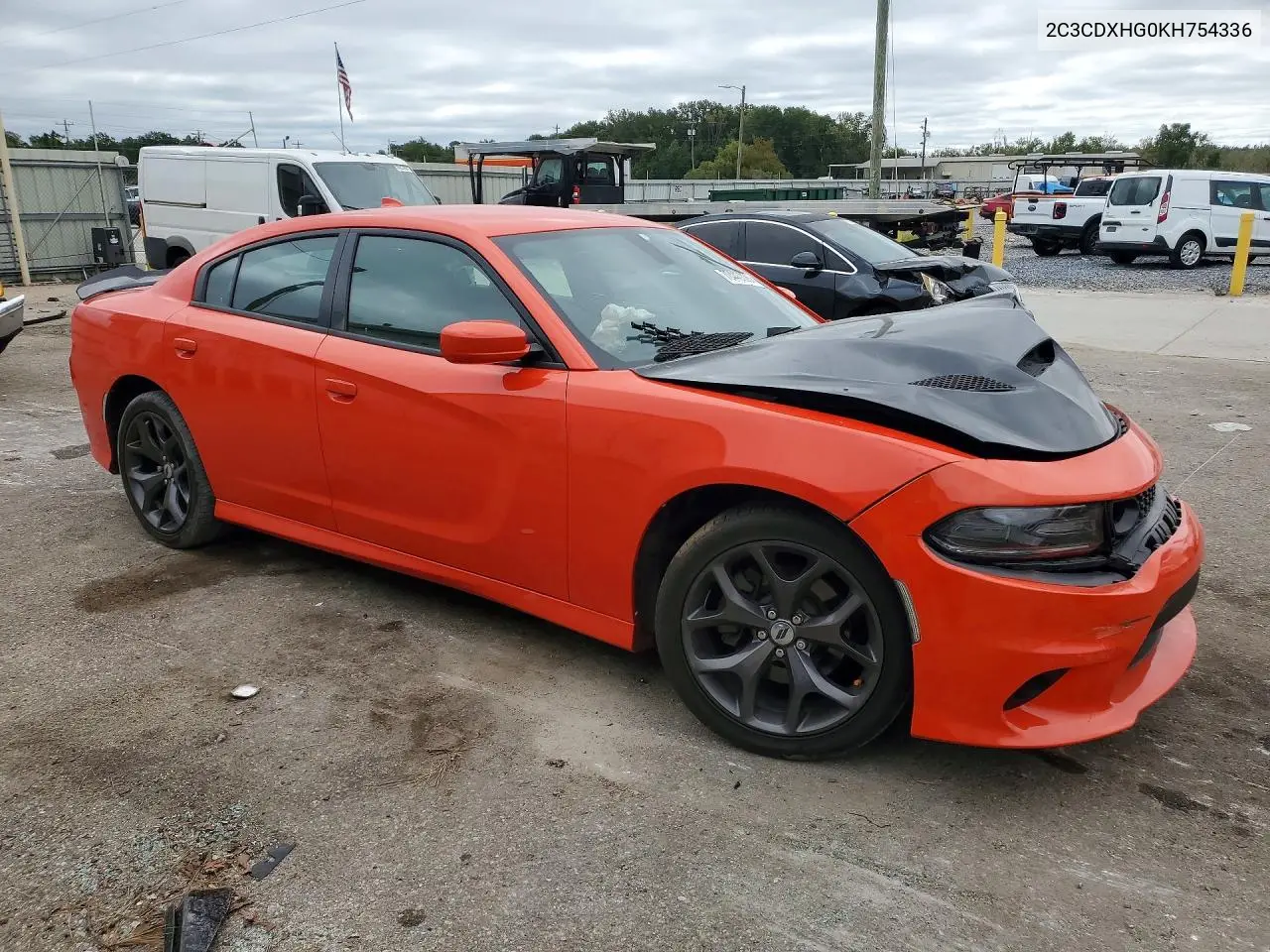 2019 DODGE CHARGER VIN 2C3CDXHG0KH754336 — фото 4