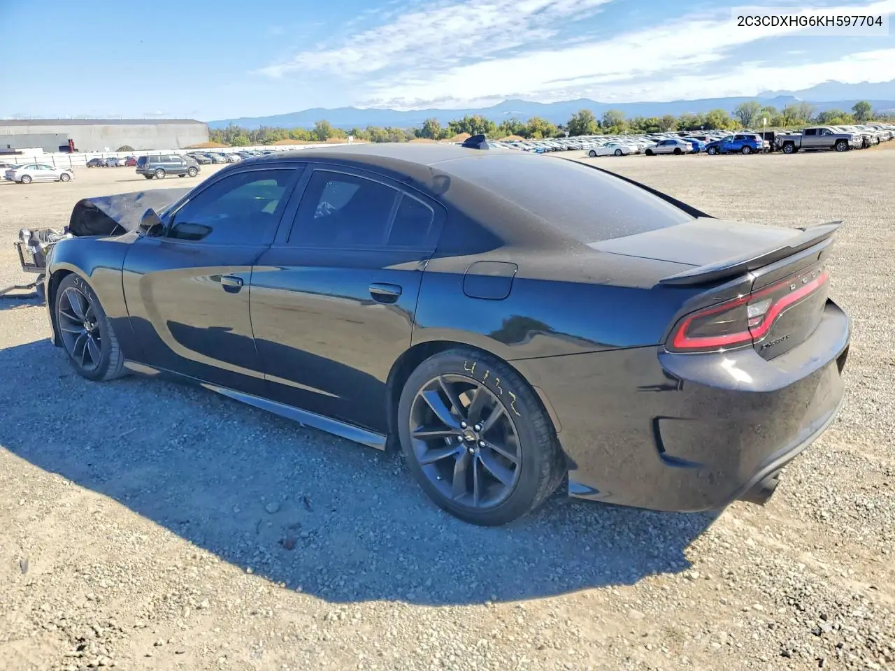 2019 DODGE CHARGER VIN 2C3CDXHG6KH597704 — фото 2