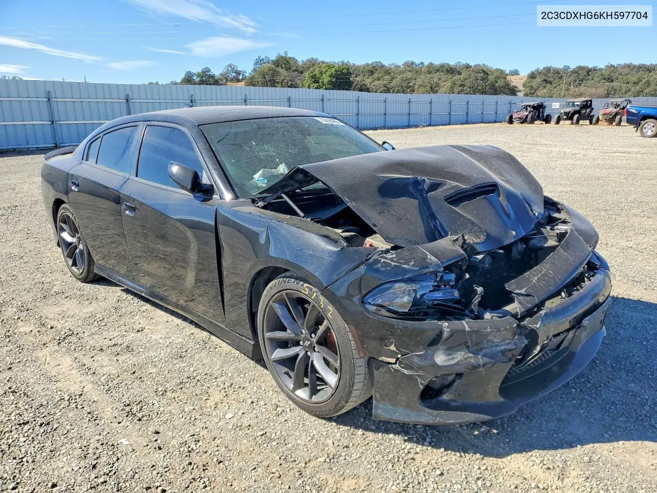 2019 DODGE CHARGER VIN 2C3CDXHG6KH597704 — фото 4
