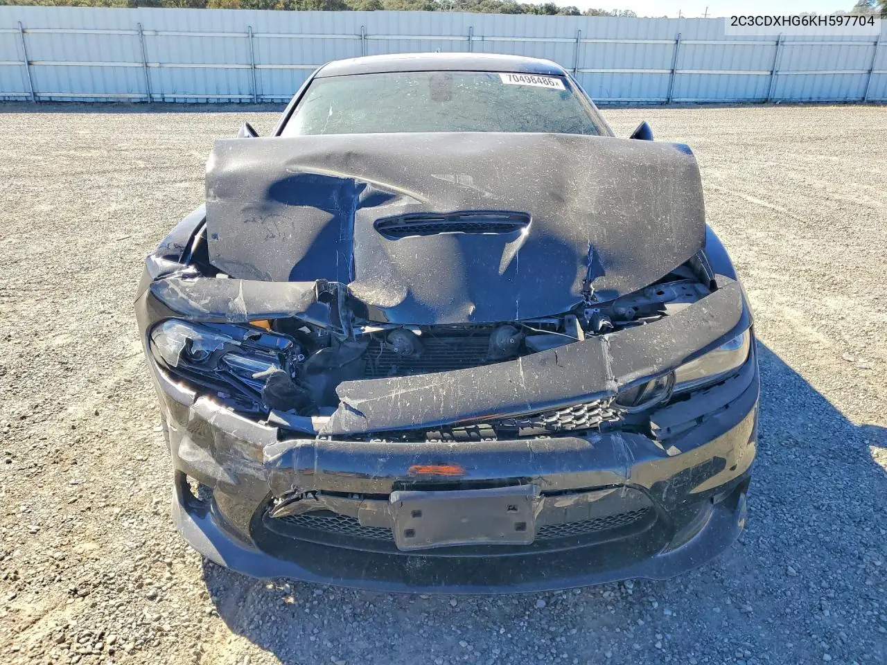 2019 DODGE CHARGER VIN 2C3CDXHG6KH597704 — фото 5