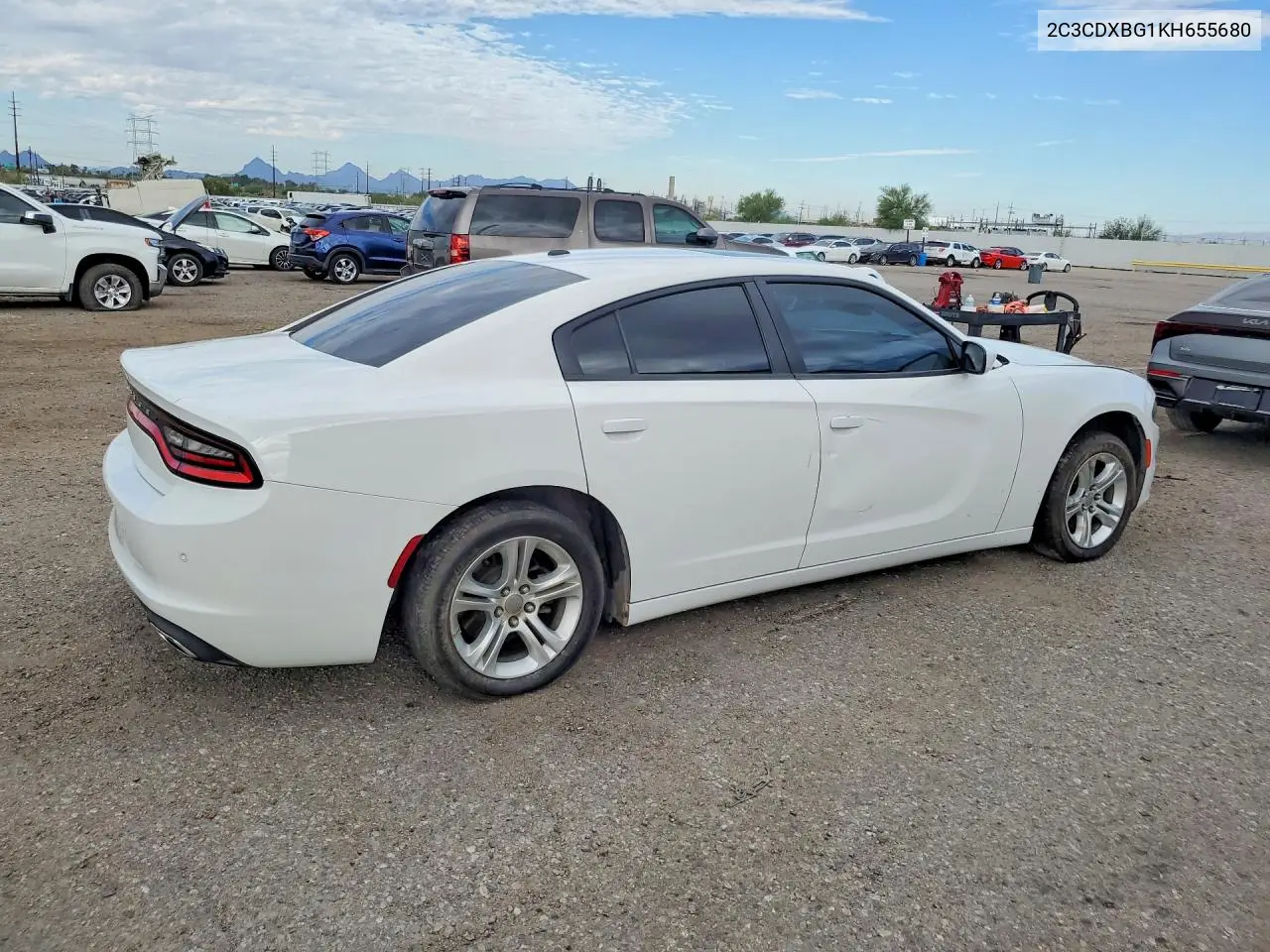 2019 DODGE CHARGER VIN 2C3CDXBG1KH655680 — фото 3