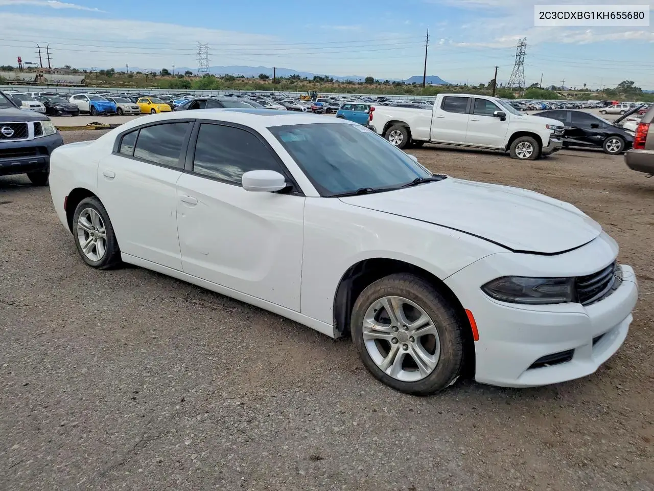 2019 DODGE CHARGER VIN 2C3CDXBG1KH655680 — фото 4