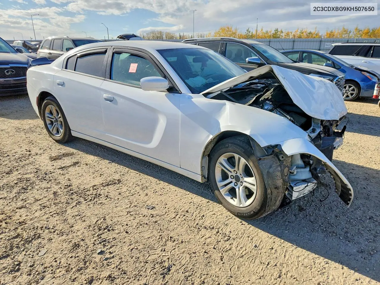 2019 DODGE CHARGER VIN 2C3CDXBG9KH507650 — фото 4