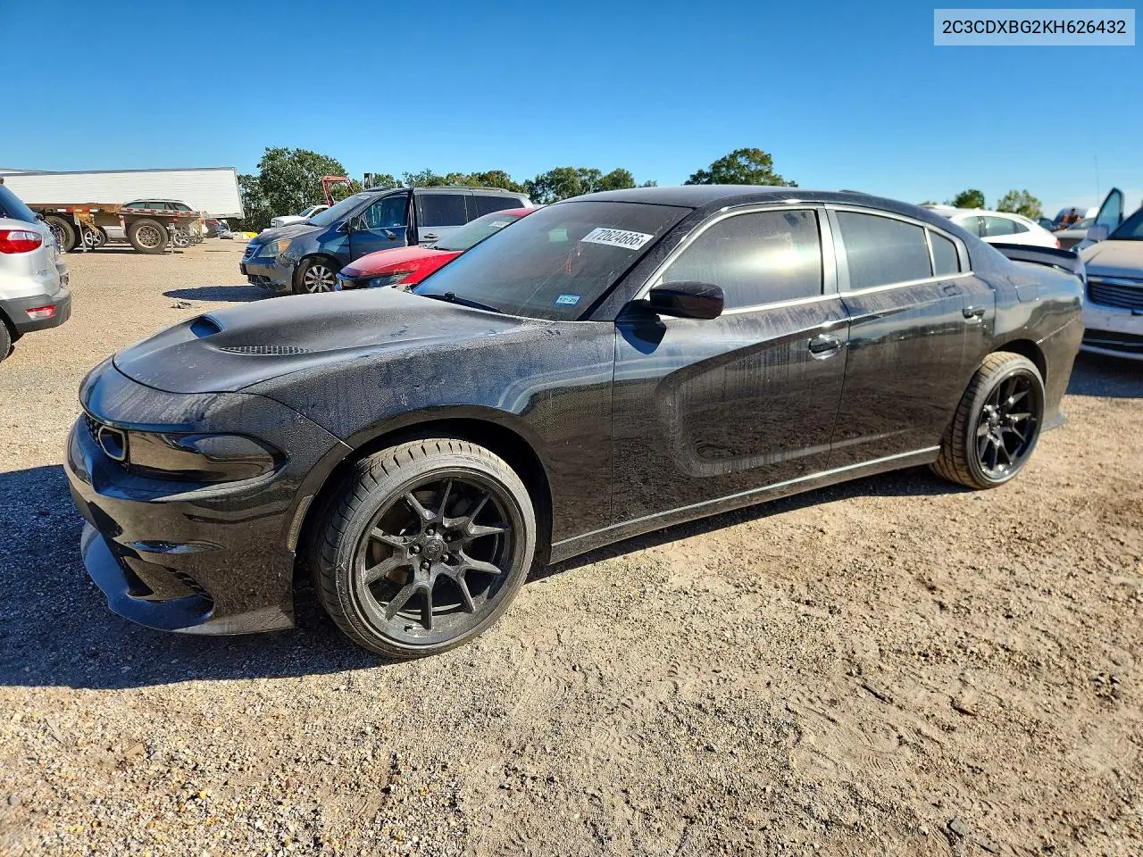 DODGE CHARGER 2019, VIN 2C3CDXBG2KH626432