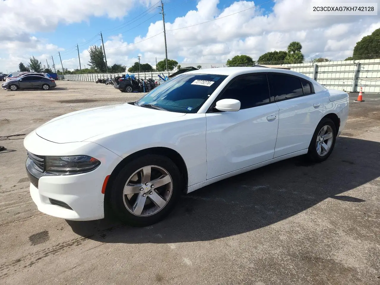 DODGE CHARGER 2019, VIN 2C3CDXAG7KH742128