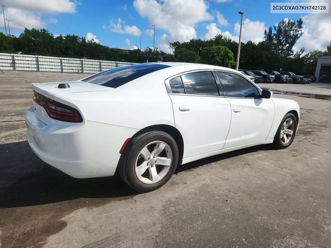 2019 DODGE CHARGER VIN 2C3CDXAG7KH742128 — фото 3