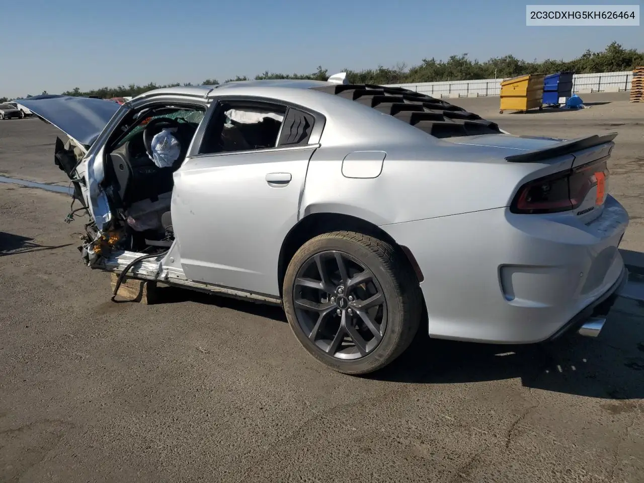 2019 DODGE CHARGER VIN 2C3CDXHG5KH626464 — фото 2