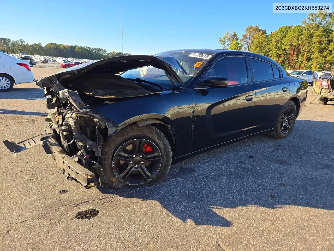 DODGE CHARGER 2019, VIN 2C3CDXBG2KH653274