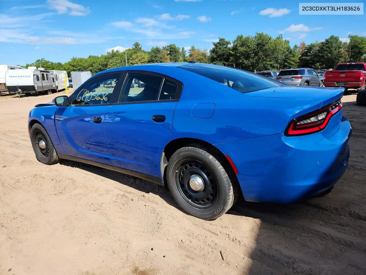 2020 DODGE CHARGER VIN 2C3CDXKT3LH183626 — фото 2