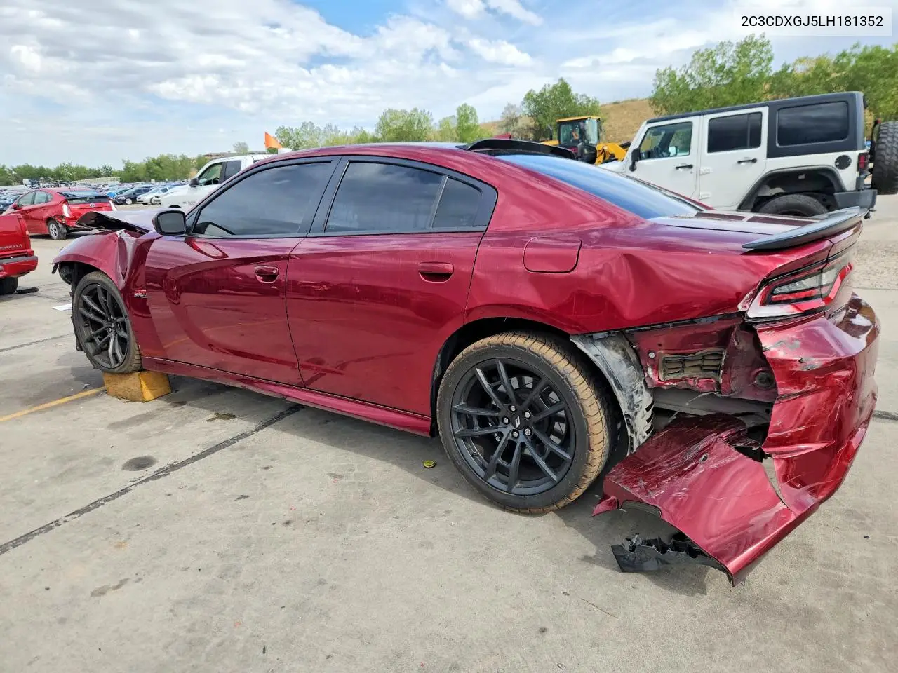 2020 DODGE CHARGER VIN 2C3CDXGJ5LH181352 — фото 2
